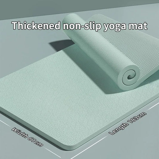 Yoga Mat with a Thickness of 10Mm, anti Slip, Pilates Fitness Mat, Environmentally Friendly, Tear Resistant WOMEN'S Yoga Mat