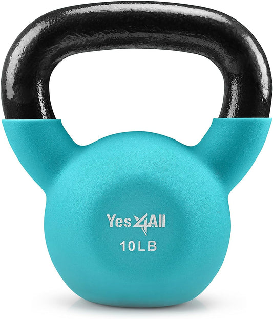Neoprene Coated Kettlebell Weights, Strength Training Kettlebells for Weightlifting, Conditioning, Strength & Core Training