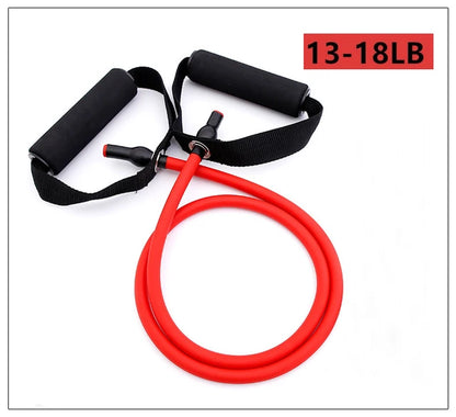 5-Level Resistance Band, with Crank Yoga Pull Rope Fitness Exercise Tube Belt,Crossfit Exercise Strength Training at Home